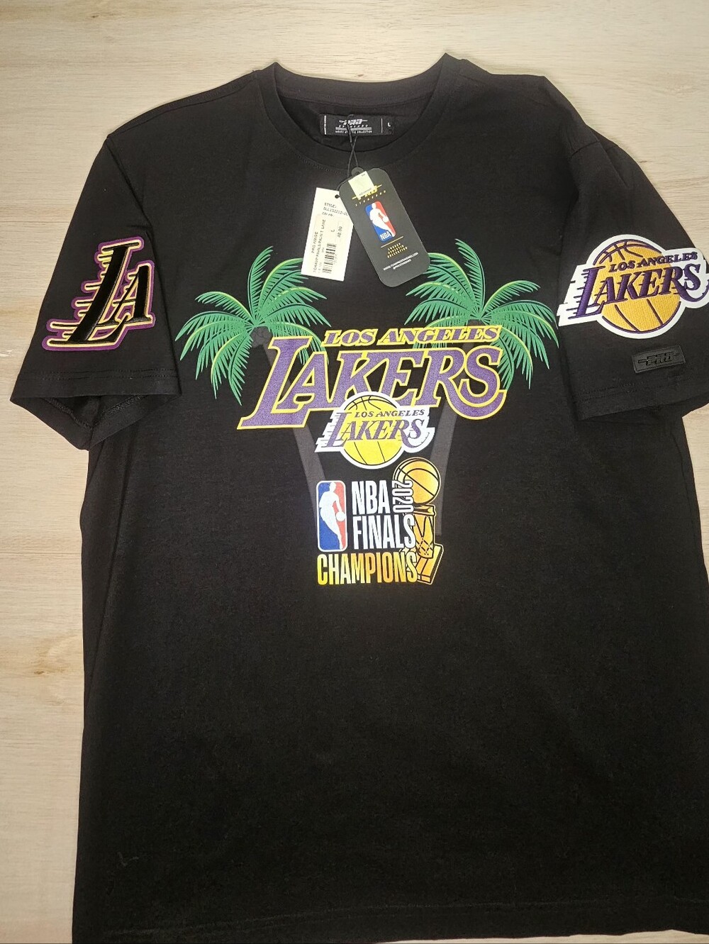 Pro Standard Los Angeles Lakers 2020 NBA Finals Champions Palm Tee Black Size L
